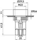 p0810131 Кнопка пластикова без фіксації ENEXT e.mb.ea135 зелена 1NO+1NC фото