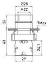 p0810134 Переключатель ENEXT e.mb.bd33 на 3 фиксированных положения "1-0-2" стандартная рукоятка 2NO фото