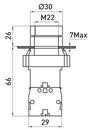 p0810139 Перемикач з підсвіткою ENEXT e.mb.bk2365 на 2 фіксованих положення зелений фото