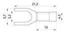 s2036006 Ізольований наконечник вилковий ENEXT e.terminal.stand.sv.1,25.3,2.grey 0.5-1.5 кв.мм сірий (100шт) фото