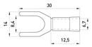 s2036055 Ізольований наконечник вилковий ENEXT e.terminal.stand.sv.5,5.8.grey 4-6 кв.мм сірий (100шт) фото