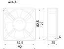 s0103005 Вентилятор щитовой ENEXT e.climat.fan.pro.92 92х92х25мм 13Вт AC230В фото