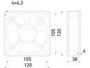 s0103006 Вентилятор щитовой ENEXT e.climat.fan.pro.120 120х120х38мм 22Вт AC230В фото