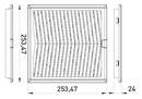 s0103020 Решетка с фильтром щитовая ENEXT e.climat.fanfilter.pro.255 и вентилятором 180х180мм фото