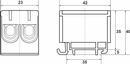 Клемма PromFactor FT1016F 2P, Cu:1.5-16/Al:1.5-16 4-16мм2, серая фото