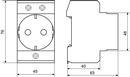 Розетка з заземленням на Din-рейку АСКО AC30 2P+PE фото