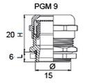 Сальник металевий АСКО PGM 9 IP68 фото