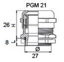 Сальник металевий АСКО PGM 21 IP68 фото