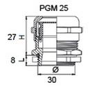 Сальник металевий АСКО PGM 25 IP68 фото