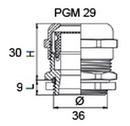 Сальник металевий АСКО PGM 29 IP68 фото