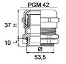 Сальник металевий АСКО PGM 42 IP68 фото