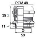 Сальник металевий АСКО PGM 48 IP68 фото