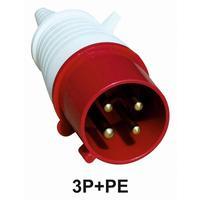 Вилка силова переносна ElectrO PC024 3 полюса + PE 32А 400В IP44