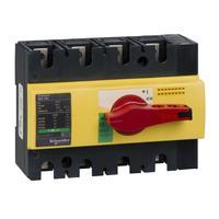 28925 Выключатель-разъединитель Schneider Compact INS100 - 4 полюса - 100 A с красно-жёлтой передней панелью