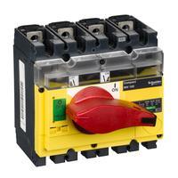31181 Выключатель-разъединитель Schneider Compact INV100 - 100 A - 4 полюса с красно-жёлтой передней панелью